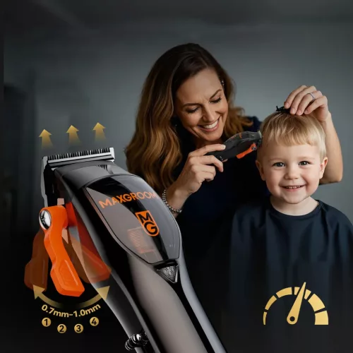 MAXGROOM WF-3908 multifunkciós haj- és szakállvágó készlet, feke-5907769394317 4 kép