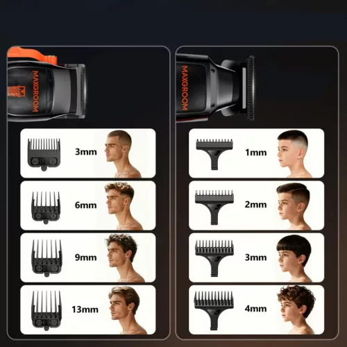 MAXGROOM WF-3908 multifunkciós haj- és szakállvágó készlet, feke-5907769394317 8 kép