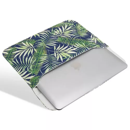 Laptop tok 13.3'' műbőr, trópusi levélmintás (MB-03) sleeve- 2 kép