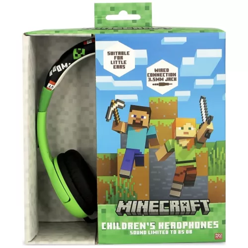 Gyerek fülre illeszkedő fejhallgató OTL Minecraft-5055371629102 8 kép