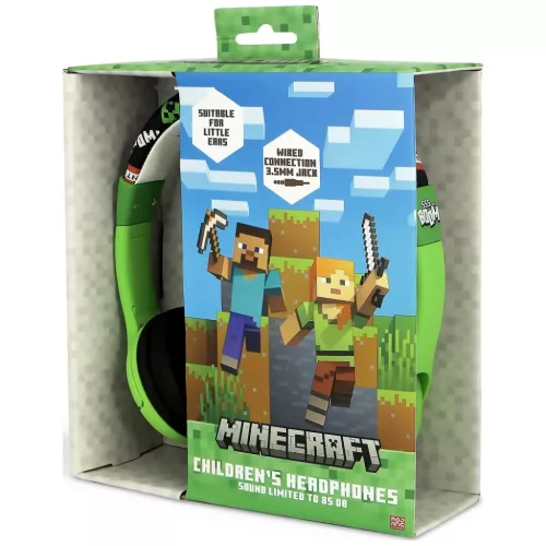Gyerek fülre illeszkedő fejhallgató OTL Minecraft-5055371629102 9 kép
