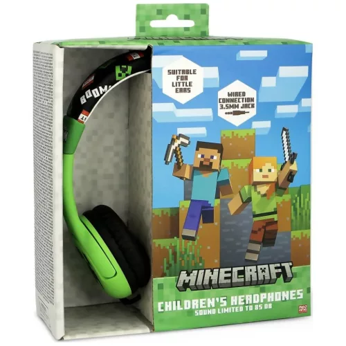 Gyerek fülre illeszkedő fejhallgató OTL Minecraft-5055371629102 10 kép