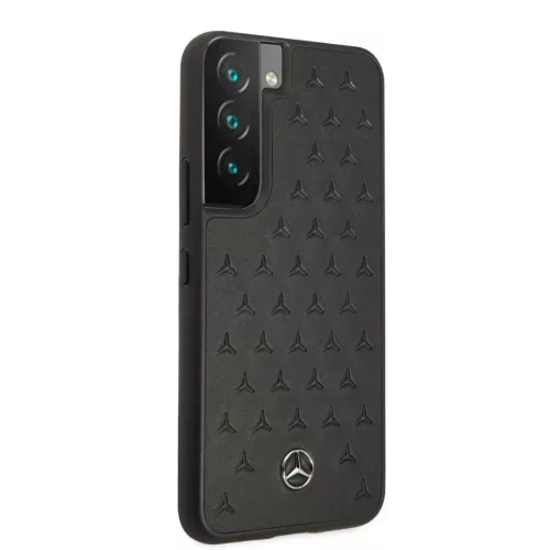 Samsung Galaxy S22+ Plus Mercedes Quilted Valódi bőr tok fekete (MEH-3666339044107 5 kép