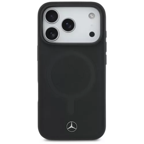 iPhone 17 Pro Mercedes Plain Smooth bőrtok MagSafe fekete tok-3666339568504 3 kép