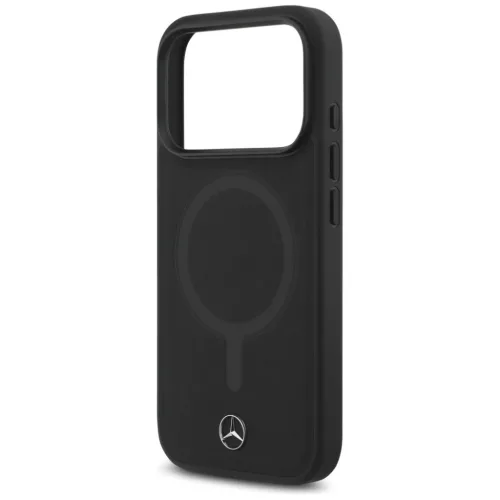 iPhone 17 Pro Mercedes Plain Smooth bőrtok MagSafe fekete tok-3666339568504 6 kép