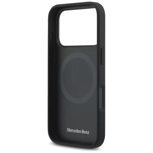 iPhone 17 Pro Mercedes Plain Smooth bőrtok MagSafe fekete tok-3666339568504 7 kép