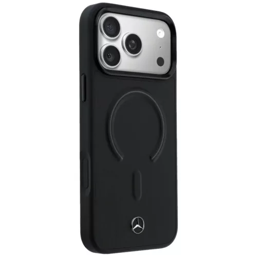 iPhone 17 Pro Mercedes bőr 3D MagSafe fekete tok-3666339619060 4 kép
