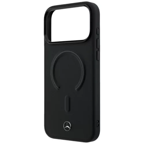 iPhone 17 Pro Mercedes bőr 3D MagSafe fekete tok-3666339619060 6 kép