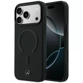 iPhone 17 Pro Max Mercedes bőr 3D MagSafe fekete tok-3666339619077 1 kép
