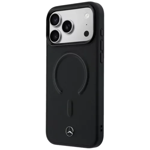iPhone 17 Pro Max Mercedes bőr 3D MagSafe fekete tok-3666339619077 2 kép