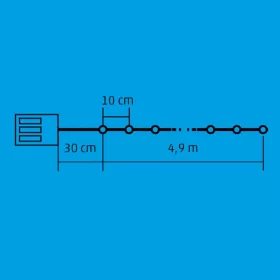 Home ML 50/WW micro LED-es fényfüzér, 4,9 m / 50 db melegfehér mic-5999084927615 1 kép