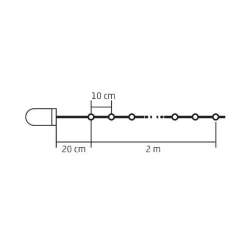 Home MLF 26/WH micro LED-es fényfüzér, 2 m / 20 db hidegfehér micr-5999084961589 3 kép