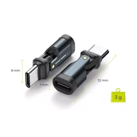Mobile Origin CB5 forgatható USB-C adapterkábel, 240 W, fekete-8594215995630 2 kép