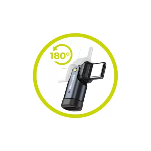 Mobile Origin CB5 forgatható USB-C adapterkábel, 240 W, fekete-8594215995630 5 kép