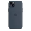 iPhone 14 Plus szilikontok viharkék (MPT53ZM/A) Apple gyári MagSafe--194253416234 2 kép
