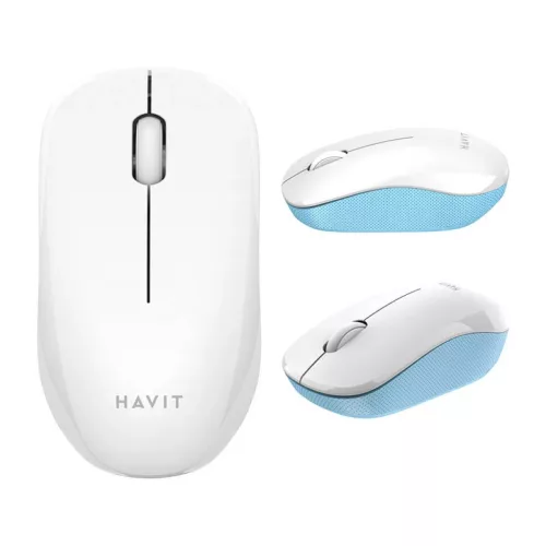Havit MS66GT-WB univerzális vezeték nélküli egér (Fehér és kék-6939119026653 5 kép