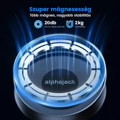 Alphajack MSH V1 mágneses autós telefontartó szellőzőre (Magsafe -5999860199939 5 kép