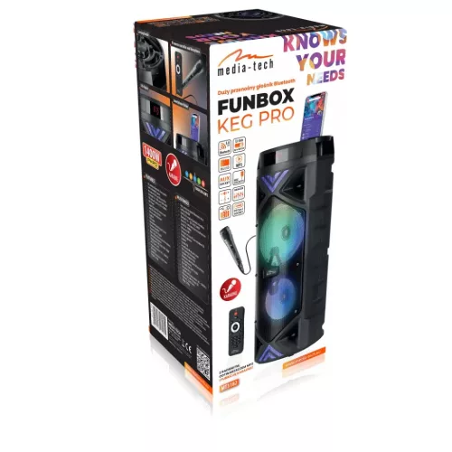 Media-Tech MT3182 FUNBOX KEG PRO hordozható Bluetooth hangszóró-5906453131825 10 kép
