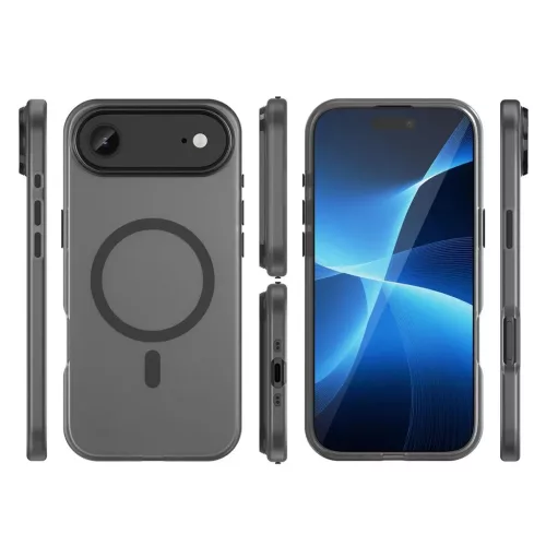  iPhone 17 Air matt fekete Magnetic Abrasive tok kompatibilis MagSafe-5907769379697 3 kép
