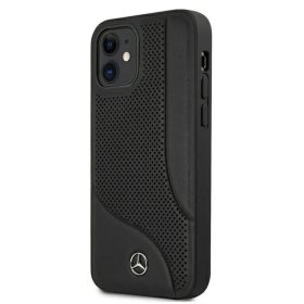 Mercedes MEHCP12SCDOBK iPhone 12 mini 5,4" fekete tok perfoárt bőr-3666339013172 2 kép