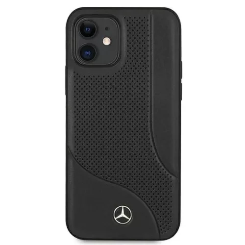 Mercedes MEHCP12SCDOBK iPhone 12 mini 5,4" fekete tok perfoárt bőr-3666339013172 3 kép