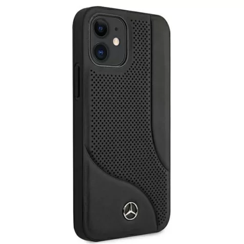Mercedes MEHCP12SCDOBK iPhone 12 mini 5,4" fekete tok perfoárt bőr-3666339013172 4 kép