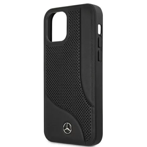 Mercedes MEHCP12SCDOBK iPhone 12 mini 5,4" fekete tok perfoárt bőr-3666339013172 6 kép