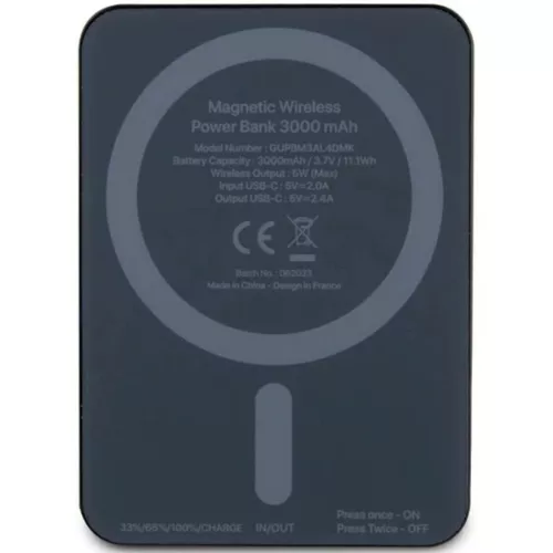 Powerbank Mercedes Csillag Minta MagSafe 5W 3000mAh - fekete-3666339145989 3 kép