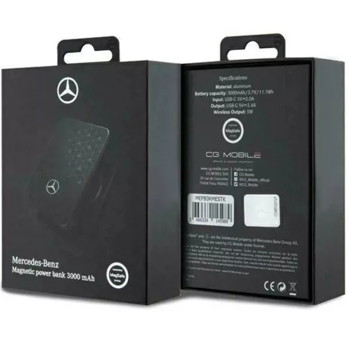Powerbank Mercedes Csillag Minta MagSafe 5W 3000mAh - fekete-3666339145989 5 kép