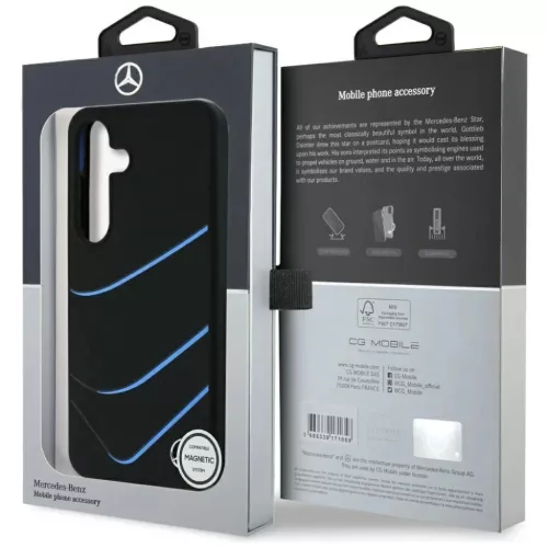 Mercedes Szilikon Kontrasztos Ívek MagSafe Tok Samsung Galaxy S25 - F-3666339424183 8 kép