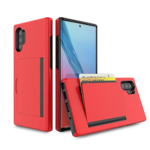SMD Samsung Galaxy Note 10 N10-008 tok, bankkártya tartóval piros színben