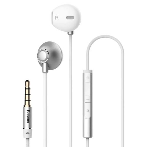Baseus H06 Encok lateral fülhallgató ezüst mikrofonnal, hívásfelvétellel, hangerő szabályzóval