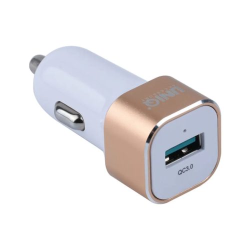 Autós szivargyújtós töltő micro-USB fehér színben-8719273149720 1 kép