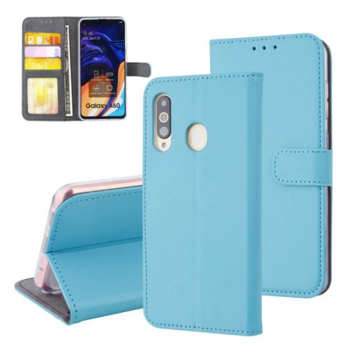 Fliptok kártyatartóval Samsung A60 világoskék