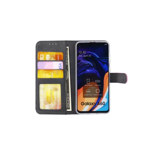 Fliptok kártyatartóval Samsung A60 pink-8719273297049 8 kép