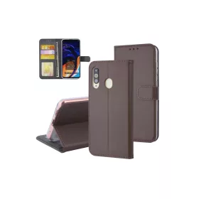Fliptok kártyatartóval Samsung A60 barna-8719273297056 1 kép