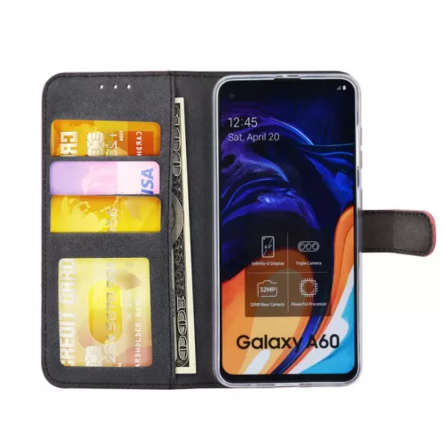 Fliptok kártyatartóval Samsung A60 piros-8719273297063 1 kép