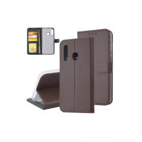 Fliptok kártyatartóval Samsung M40 barna-8719273297179 1 kép