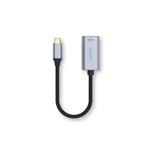 Maxlife adapter MXHC-01 HDMI - USB-C 4K 60HZ fekete-5907457776067 3 kép