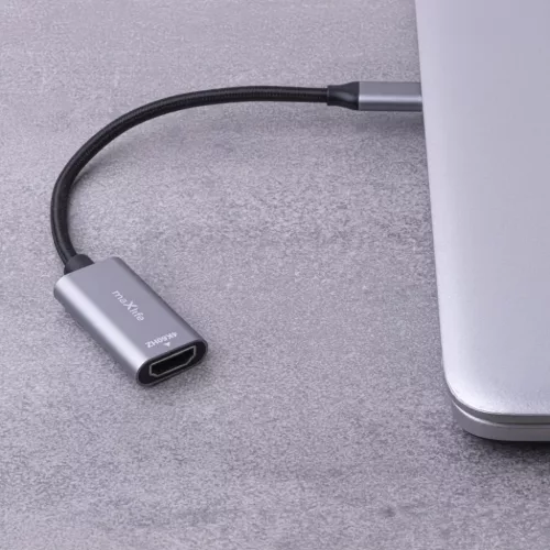 Maxlife adapter MXHC-01 HDMI - USB-C 4K 60HZ fekete-5907457776067 5 kép