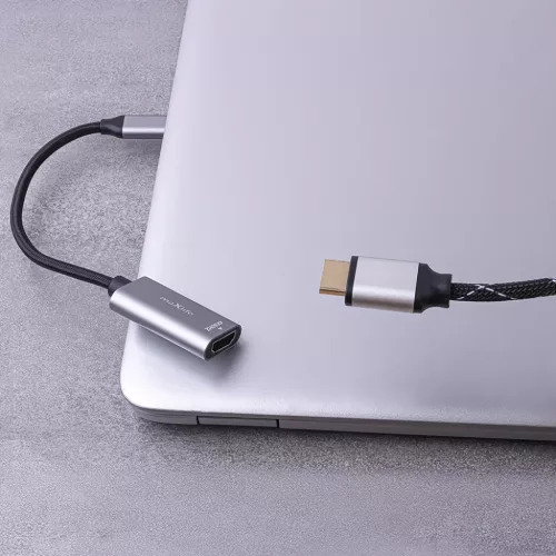 Maxlife adapter MXHC-01 HDMI - USB-C 4K 60HZ fekete-5907457776067 6 kép