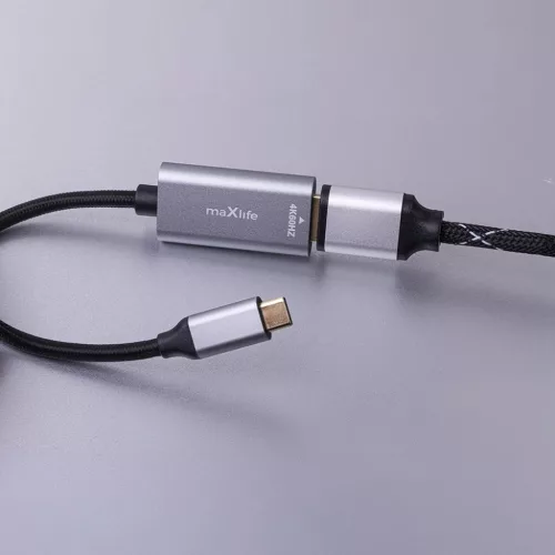Maxlife adapter MXHC-01 HDMI - USB-C 4K 60HZ fekete-5907457776067 9 kép