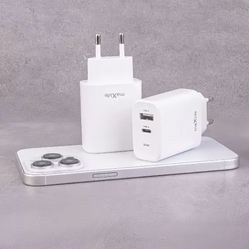 Maxlife MXTC-10-20AC PD QC töltő 1x USB-C 1x USB 20W fehér-5907457789838 10 kép