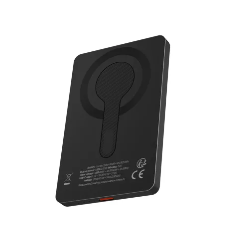 Magsafe Power Bank Maxlife MXPB-05 20W PD 5000mAh mágneses fekete-5906961945655 2 kép