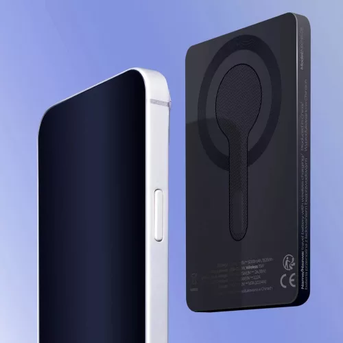 Magsafe Power Bank Maxlife MXPB-05 20W PD 5000mAh mágneses fekete-5906961945655 4 kép