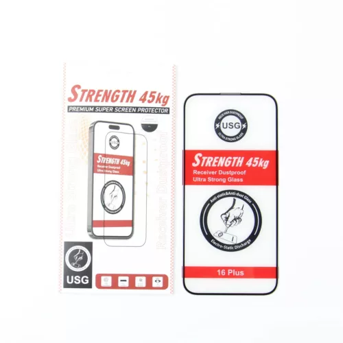 Edzett üveg Ultra Strong 45KG üvegfólia iPhone 16 Pro 6,3"-hoz-5907504506784 1 kép