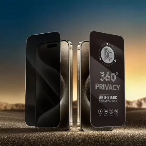 iPhone 16 Plus edzett üveg Privacy 360 üvegfólia-5907582343523 3 kép