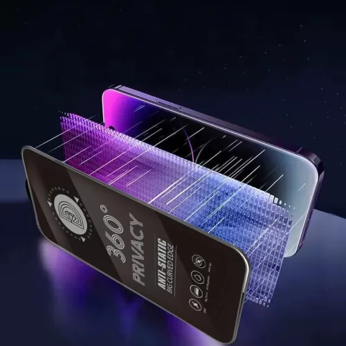 iPhone 16 Plus edzett üveg Privacy 360 üvegfólia-5907582343523 4 kép