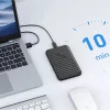 Orico 25PW1C-C3 2.5" HDD/SSD USB-C 3.1 6Gb/s Merevlemez Ház - Fekete-6942227137944 3 kép