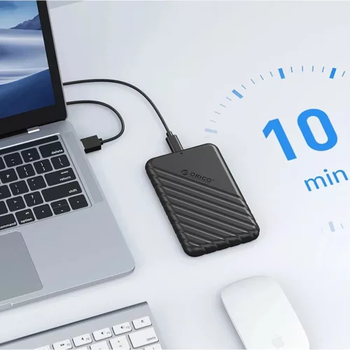 Orico 25PW1C-C3 2.5" HDD/SSD USB-C 3.1 6Gb/s Merevlemez Ház - Fekete-6942227137944 3 kép